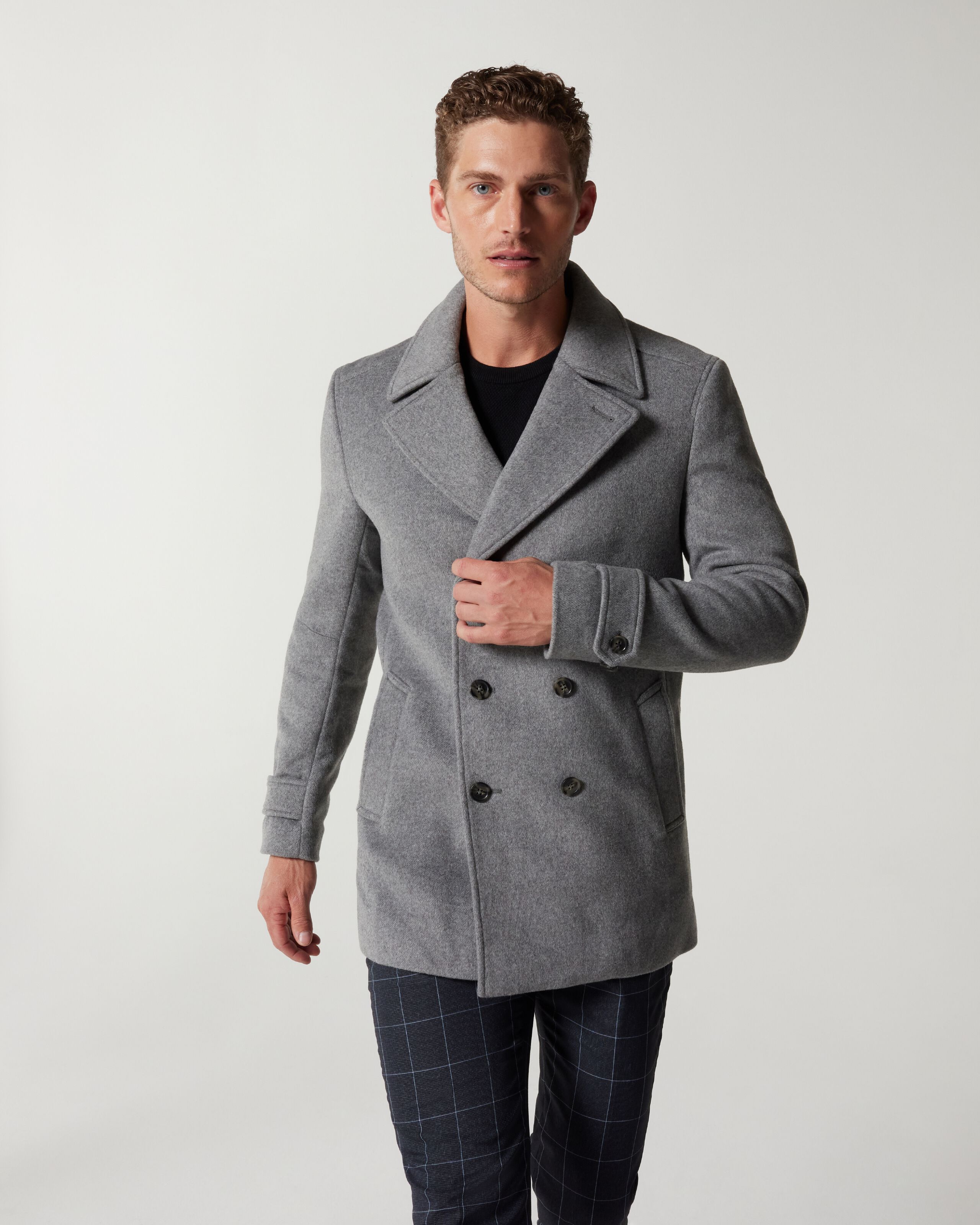 Wool Blend Peacoat